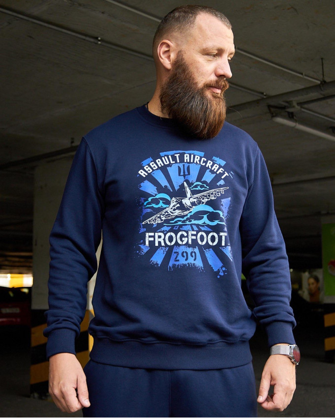 Світшот синій з принтом 299 БрТА Світшот синій з принтом 299 БрТА