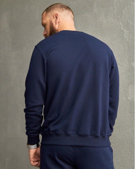 Світшот синій з принтом 831 БрТА